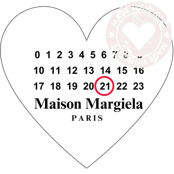 Maison Margiela Calendar Cake Topper Template | Edible Image