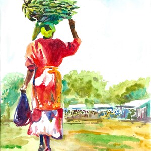 Sokoni Watercolour A4 Print