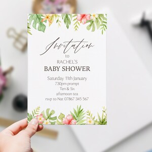 Jungle Baby Shower - Personalised Invite - Digital Download