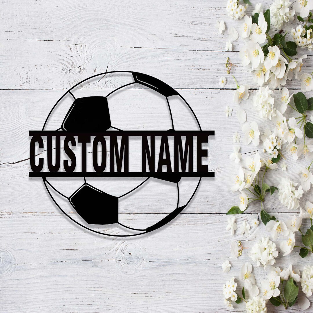 Custom Soccer Metal Sign,soccer Ball Metal Wall Art,personalized Soccer
