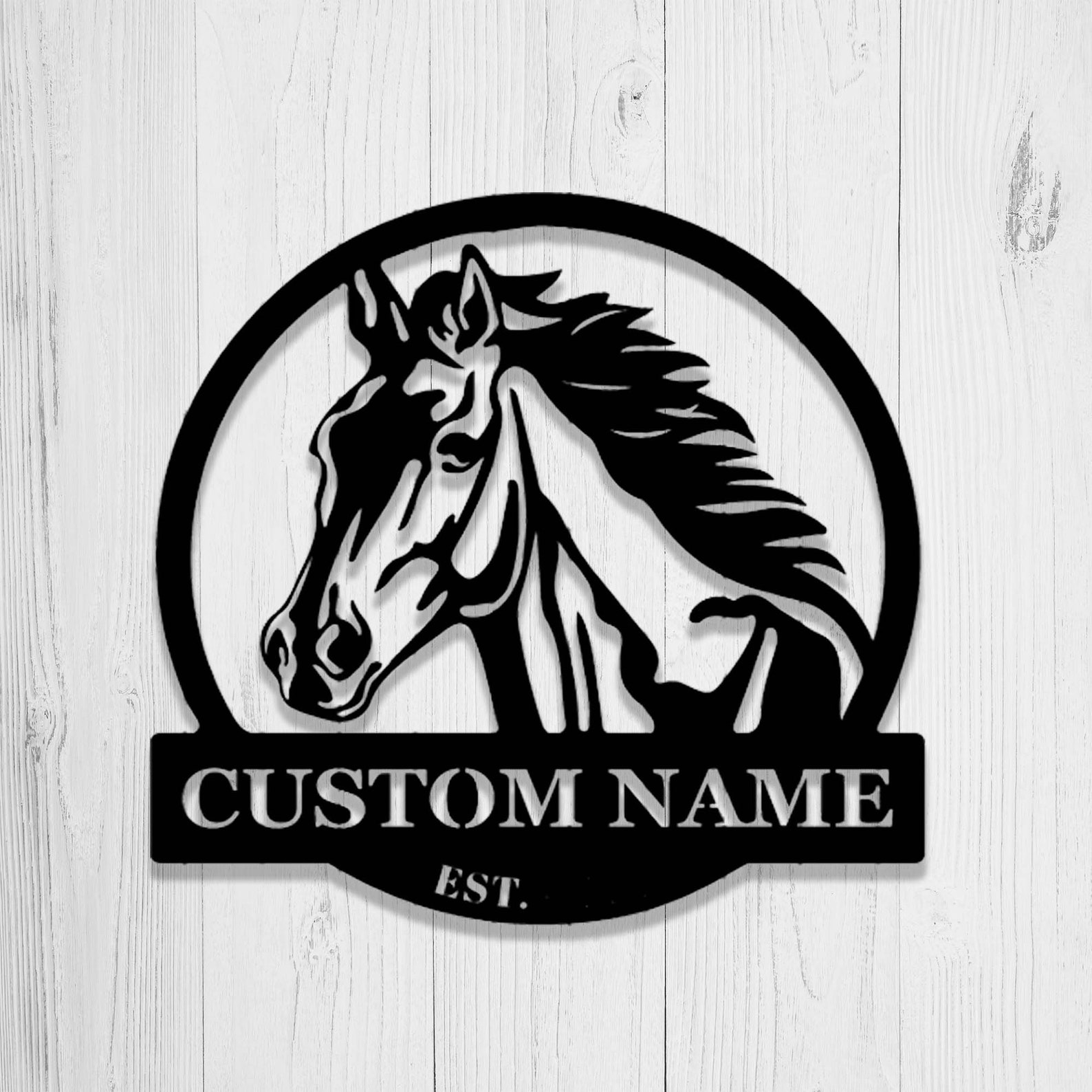 Custom Metal Horse Stall Signhorse Metal Wall Artbarn Etsy