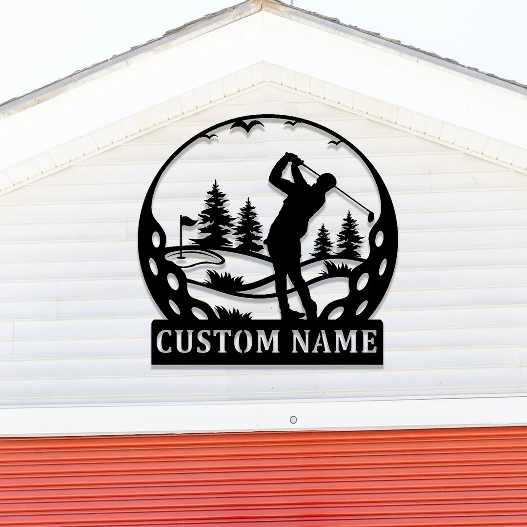 Personalized Golf Metal Sign,golf Metal Wall Art,custom Golfer Name