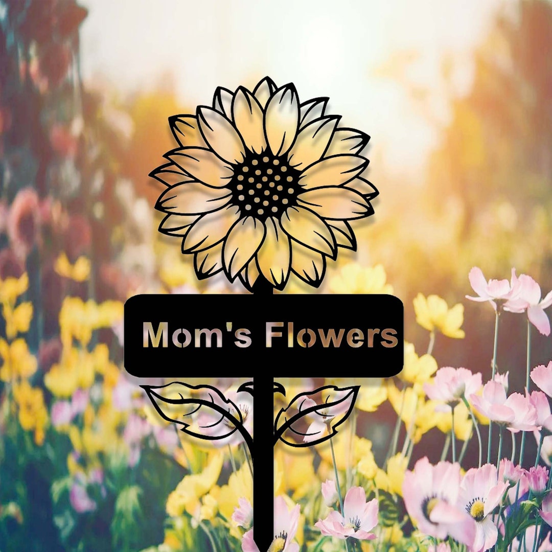 Custom Sunflower Garden Sign,metal Sunflower Garden Stake,personalized