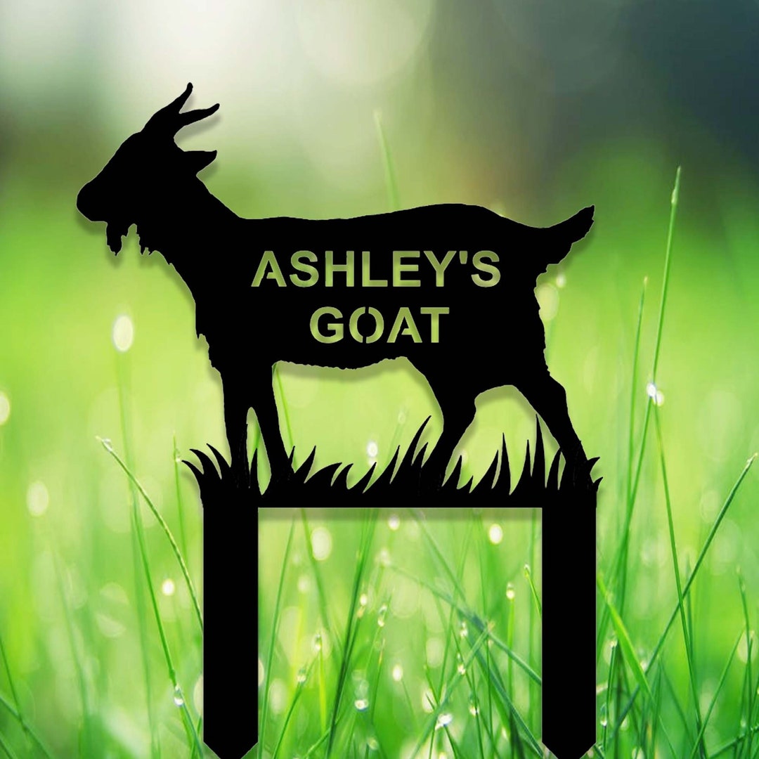 Custom Goat Garden Stake,goat Metal Garden Sign,personalized Goat