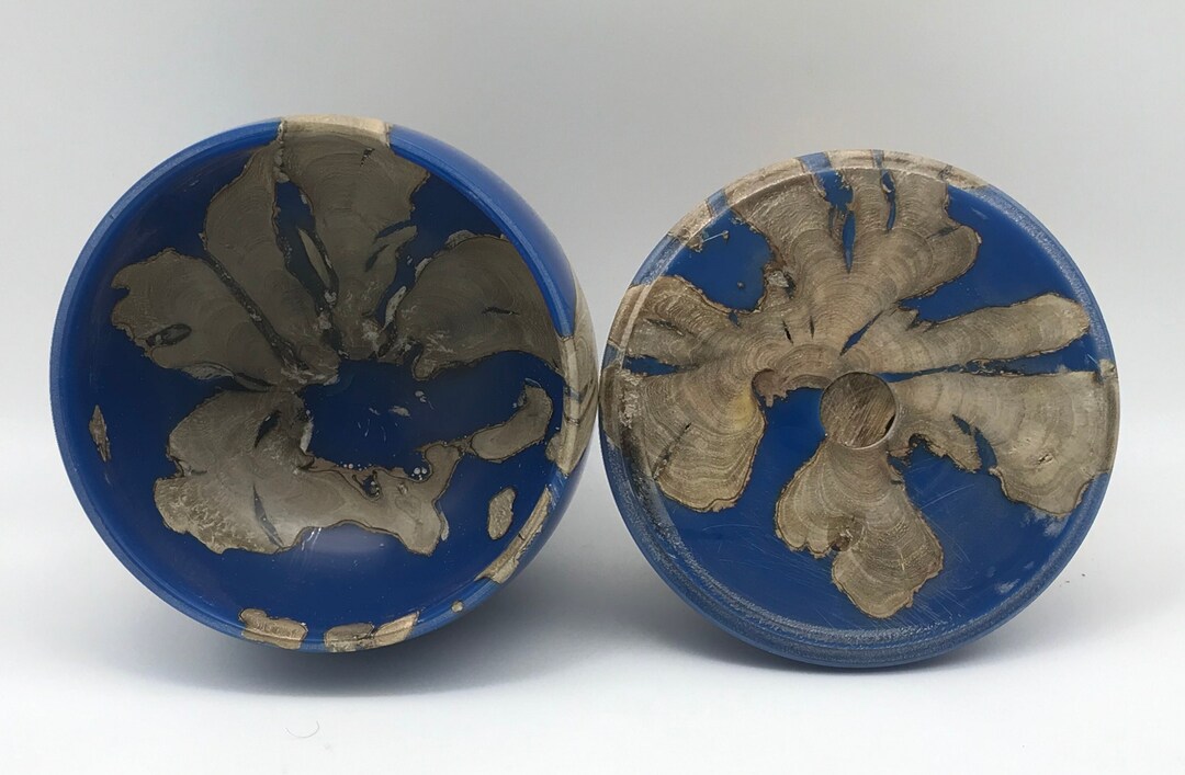Buddleia Root in Blue Epoxy Resin Plus an Oak Knob. the Real Surprise ...