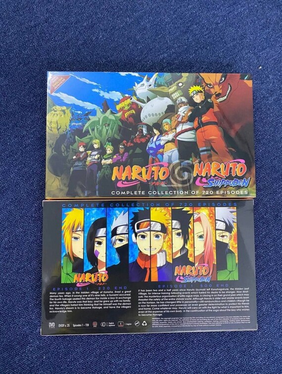 Naruto Shippuden Anime DVD Complete Series 1720 End ENGLISH Etsy