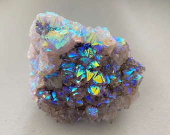Fiery Iridescent Aura Flame Fluorite | 2.5” | Flashy Mystic Aura Fluorite