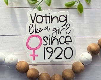 Pegatina "Vota como si tus derechos dependieran de ello" - Calcomanía de vinilo sobre los derechos de las mujeres