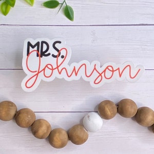 Personalized Teacher Name Sticker, Teacher Planner Stickers, Teacher Laptop Stickers, Water Bottle Sticker, Custom Teacher Name Sticker