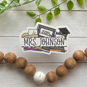 School Counselor, Personalized Teacher Name Sticker, Planner Stickers, School Counselor Office Decor, Teacher Name Sticker, Teacher Stickers