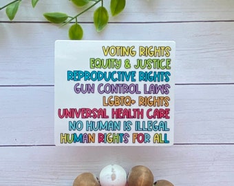 Human Rights Vinyl Sticker: Activism, LGBTQ, Voting Rights