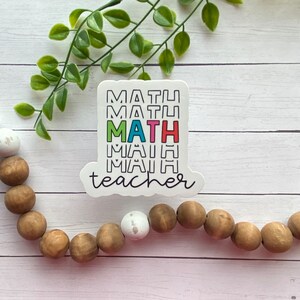 Math Sticker, School Subject Sticker, Math Classroom, Teacher Gift, Classroom Sticker, Laptop Sticker, Planner Sticker, Teacher Appreciation