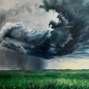 Cloud Painting Storm Painting Original Landscape Painting Large Painting Original Oil Painting On Canvas By Varnavskaya