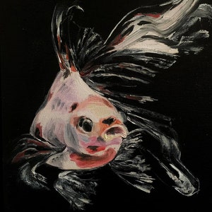 Fish Painting Animal Art Original Oil Painting On Canvas By Varnavskaya