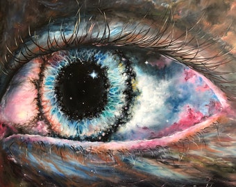 Eye Art Original Painting Large Painting Oil Painting On Canvas By Varnavskaya