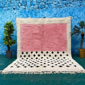 Custom Moroccan Rug - Multicolor Handmade Boujaad Rug - Colorful Boho Wool Berber Carpet