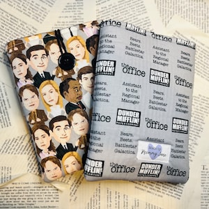 The Office Book & Kindle Sleeve | iPad | eReader | Bookish | Paperwhite Oasis | Padded Case | Button Zipper | Books