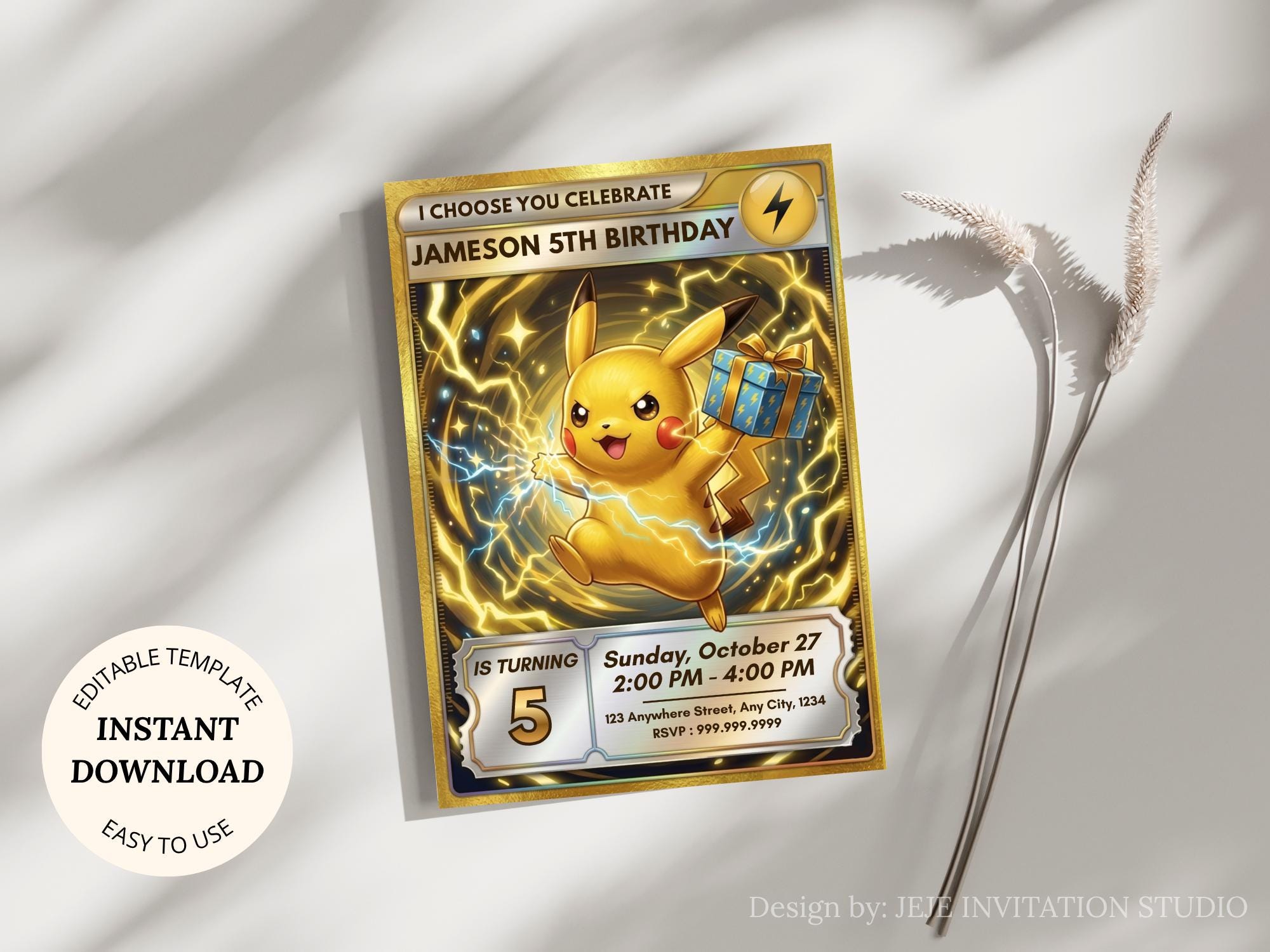 Pikachu gold card - Etsy 日本