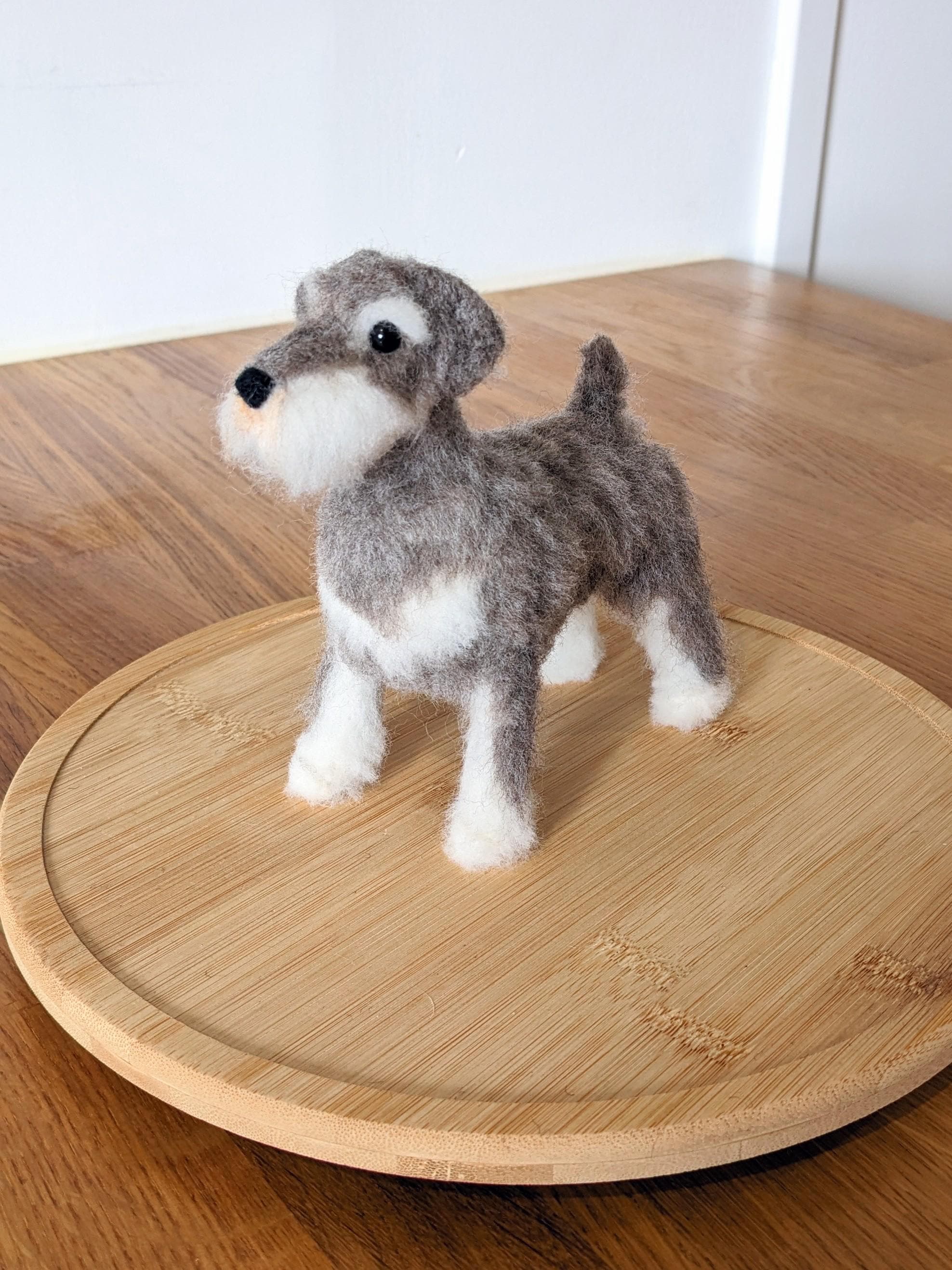Felted Mini Schnauzer - Etsy Singapore