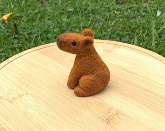 Needle Felted Capybara Figure
