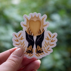Sticker - Cœur en feu
