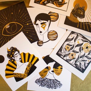 Mini cartes carrées - Motifs variés