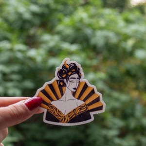 Sticker - Femme éventail