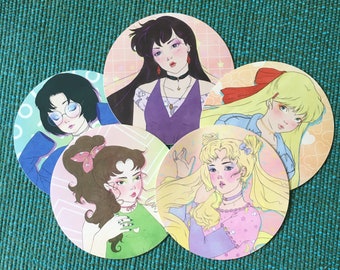 Sailor Scouts Sticker Set of 5 - 3x3 Soft Touch Stickers
