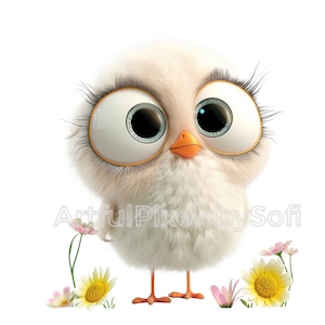 12 süße Blumen Vögel Clipart, 12 Designs, 406 DPI, druckbar, ohne Hintergrund, kommerziell nutzbar, lizenzfrei.