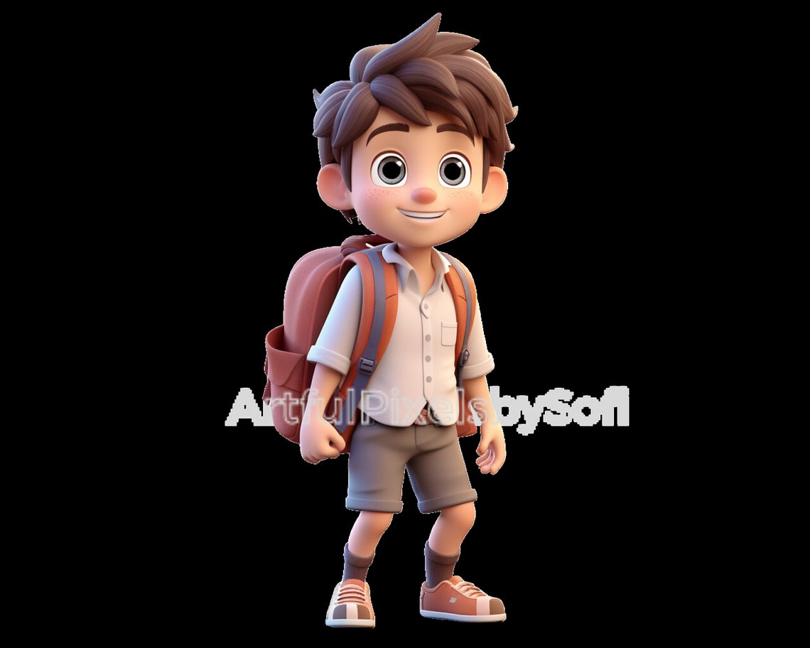 8 Schoolboy Schoolkids Clipart 8 Designs 406 DPI - Etsy