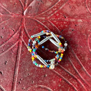 Multi Colored Elastic Waist Bead Stretchy Body Adornment Beads Artistic Beads Handmade