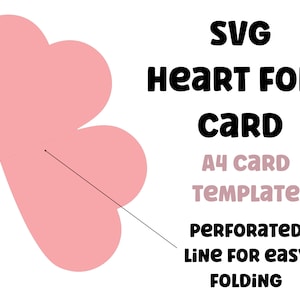 Svg heart shape card. Quick and easy download templates. Cut file compatible with cricut and silhouette cutting machines