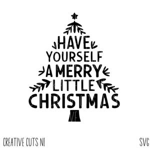 Heb jezelf een vrolijk kerstfeest svg-cricut gesneden bestand svg kerstmis svg-bestand