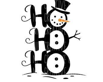 HO HO HO svg cricut cut file svg christmas svg file snowman svg
