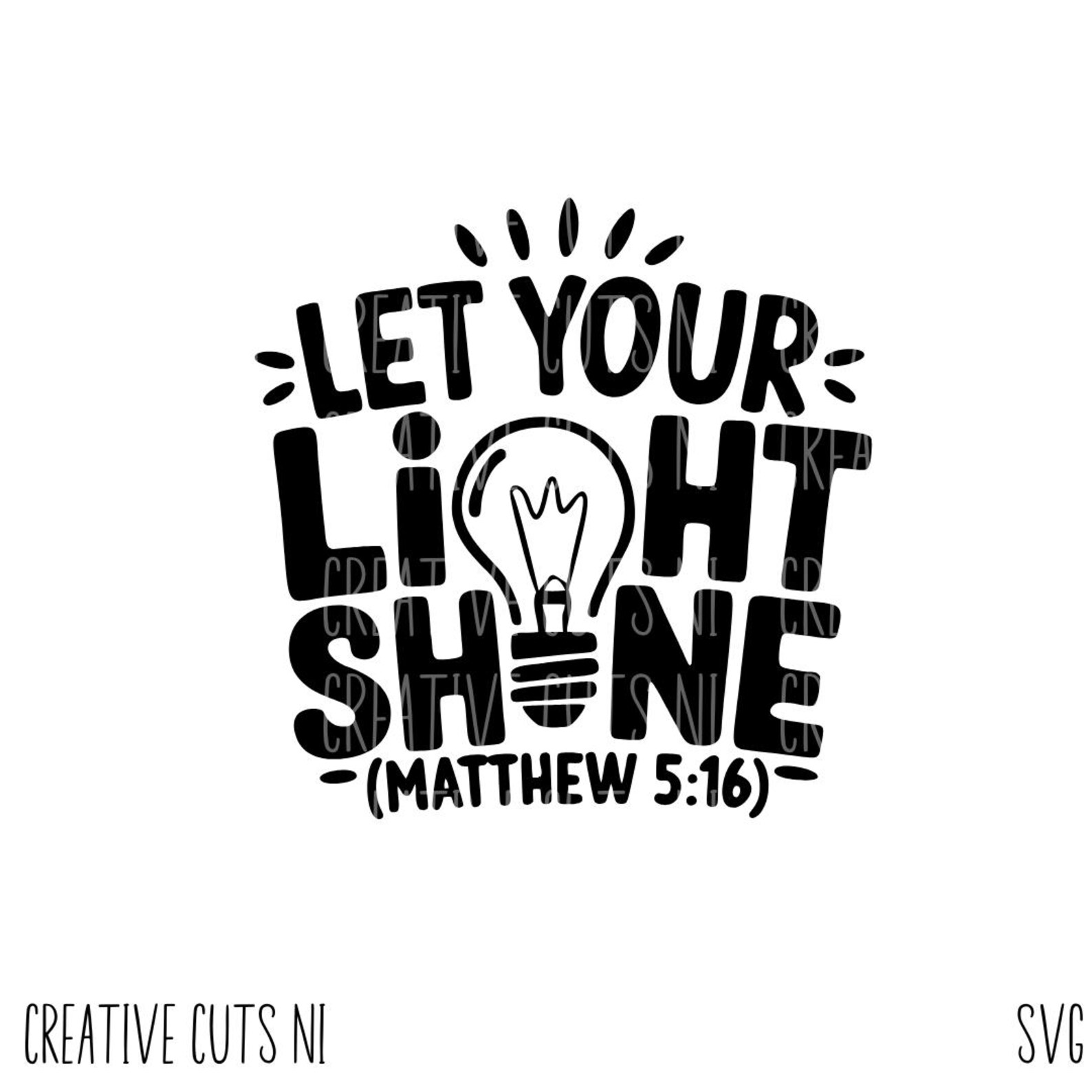Let Your Light Shine Svg File Digital Download Cross Svg Christian Svg ...