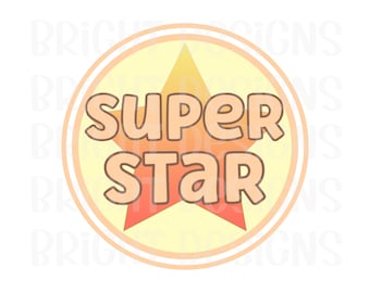 Superstar stickers, print and cut, cut file compatible with cricut and silhouette machines