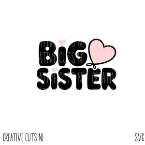Grote zus svg zwangerschap aankondiging svg gesneden bestand cricut bestand digitaal bestand svg Cricut svg-bestand svg moeder svg zwangerschap svg zus svg