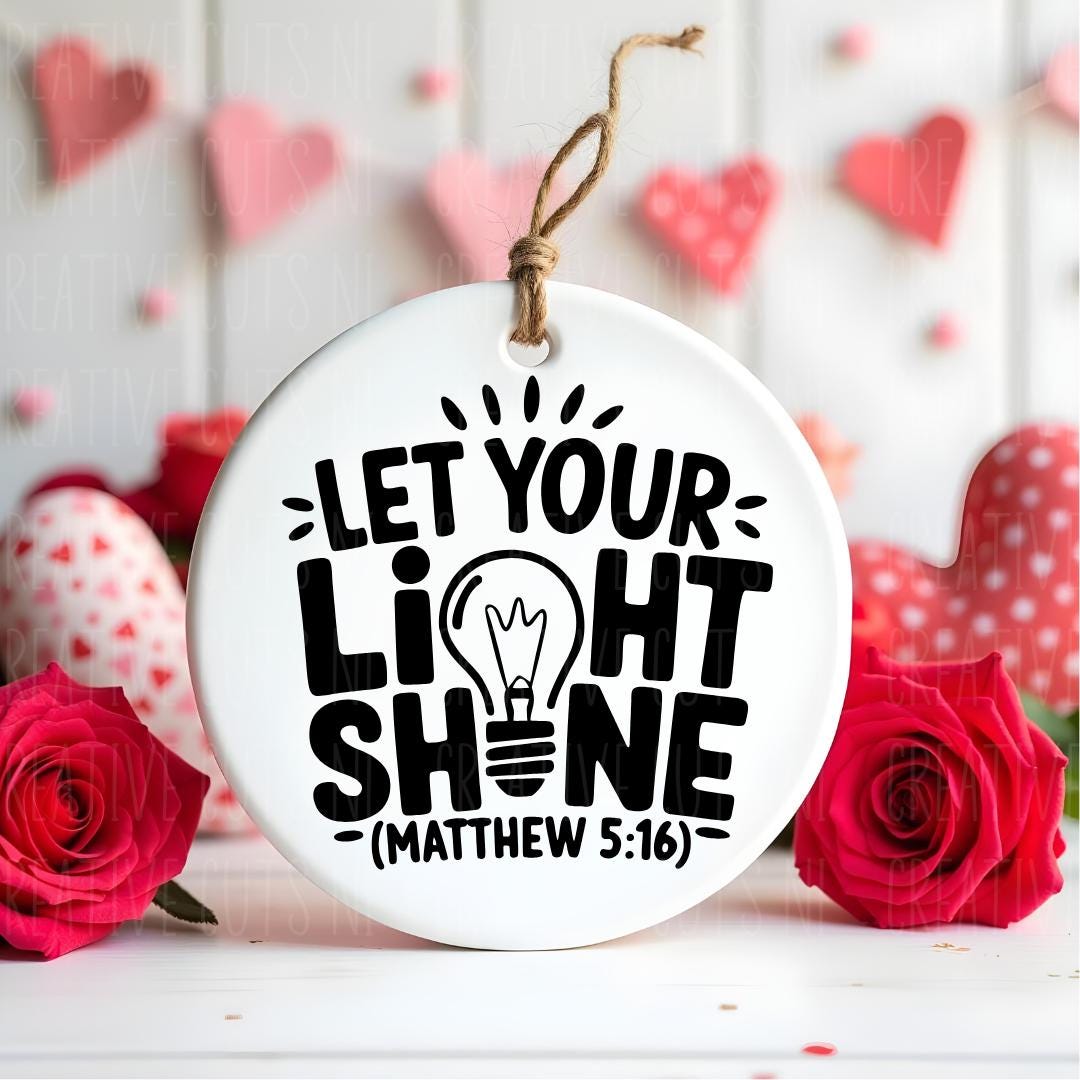 Let Your Light Shine Svg File Digital Download Cross Svg Christian Svg ...