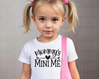 Mommys mini me svg Mommy svg Mutter svg Mädchen svg cricut svg datei digitales svg Tochter svg