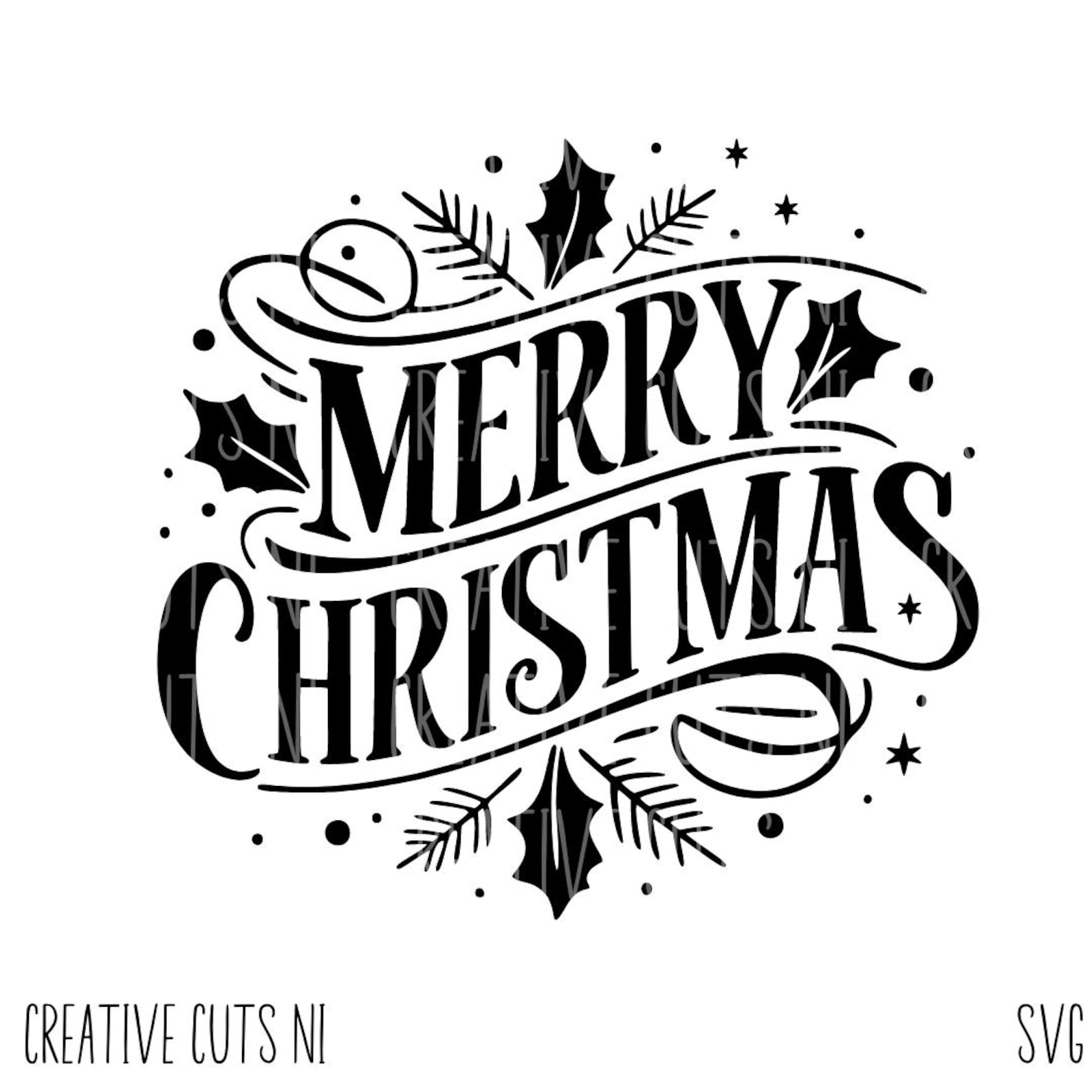 Merry Christmas Svg Cricut Cut File Svg Christmas Svg - Etsy