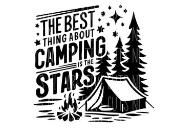 Das Beste am Camping ist das Sternen Camping T-Shirt Design
