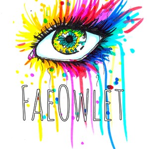 Digital Print Rainbow Eye Colorful