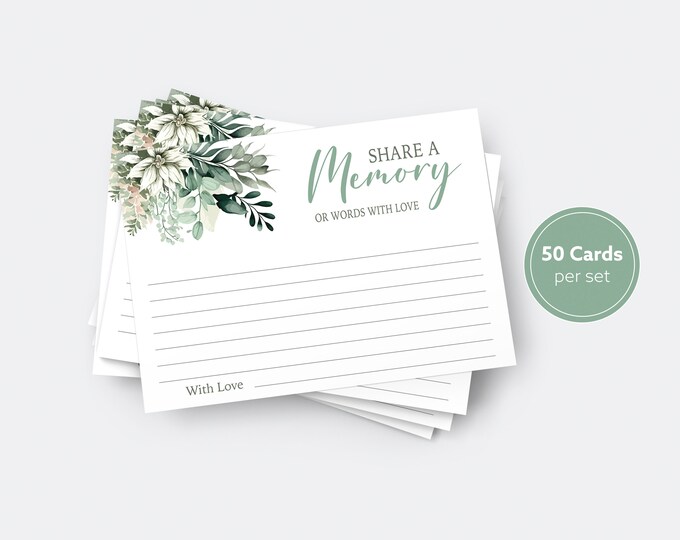 Share A Memory Cards for Funeral, Celebration of Life, Printed