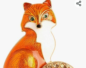 Beautiful Fox Brooch