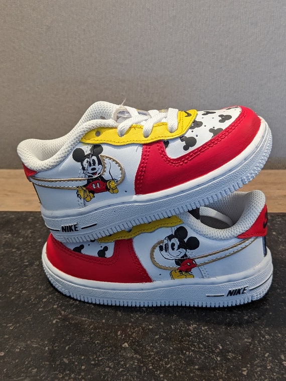 Cría Telégrafo Humedal Custom Nike Af1 Baby Mikey Mouse Disney Unique - Etsy