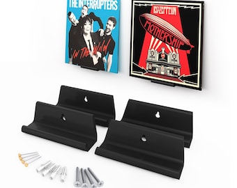 LP Wandhalterung (4 Stück) Schallplatten Halterung, Vinyl Halter, Regal, Rahmen, Display Schallplattenhalter 7"/10"/12" + Gatefold