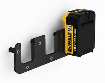 Akku Wandhalterung geeignet für DeWalt Akkus 18V 14,4V / Akku-Halterung Wandhalter (3 Akkus) inkl. Schrauben & Dübel