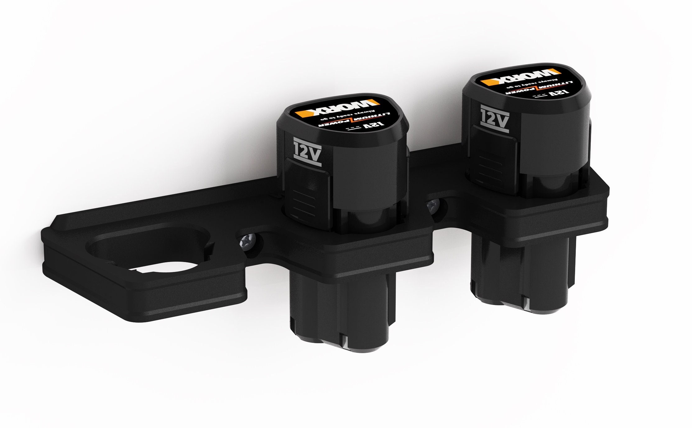 Support mural pour batterie adapté aux batteries WORX 12V / support mural pour batterie (3 batteries) / support de batterie