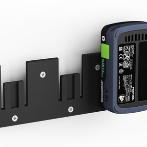 Battery wall holder suitable for Festool batteries 18V / BP 18 Li battery holder wall holder (3 batteries) including screws and dowels