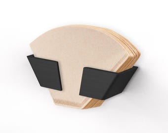 Coffee filter wall holder - holder / holder for gluing or screwing - coffee filter holder, filter holder wall mount